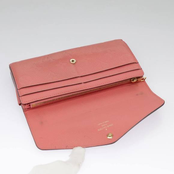 LOUIS VUITTON Empreinte Portefeiulle Sarah Long Wallet Pink M61801 Auth am7135 - Picture 9 of 16